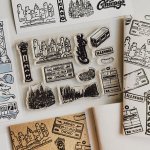 Chicago 3x4 Stamp Set