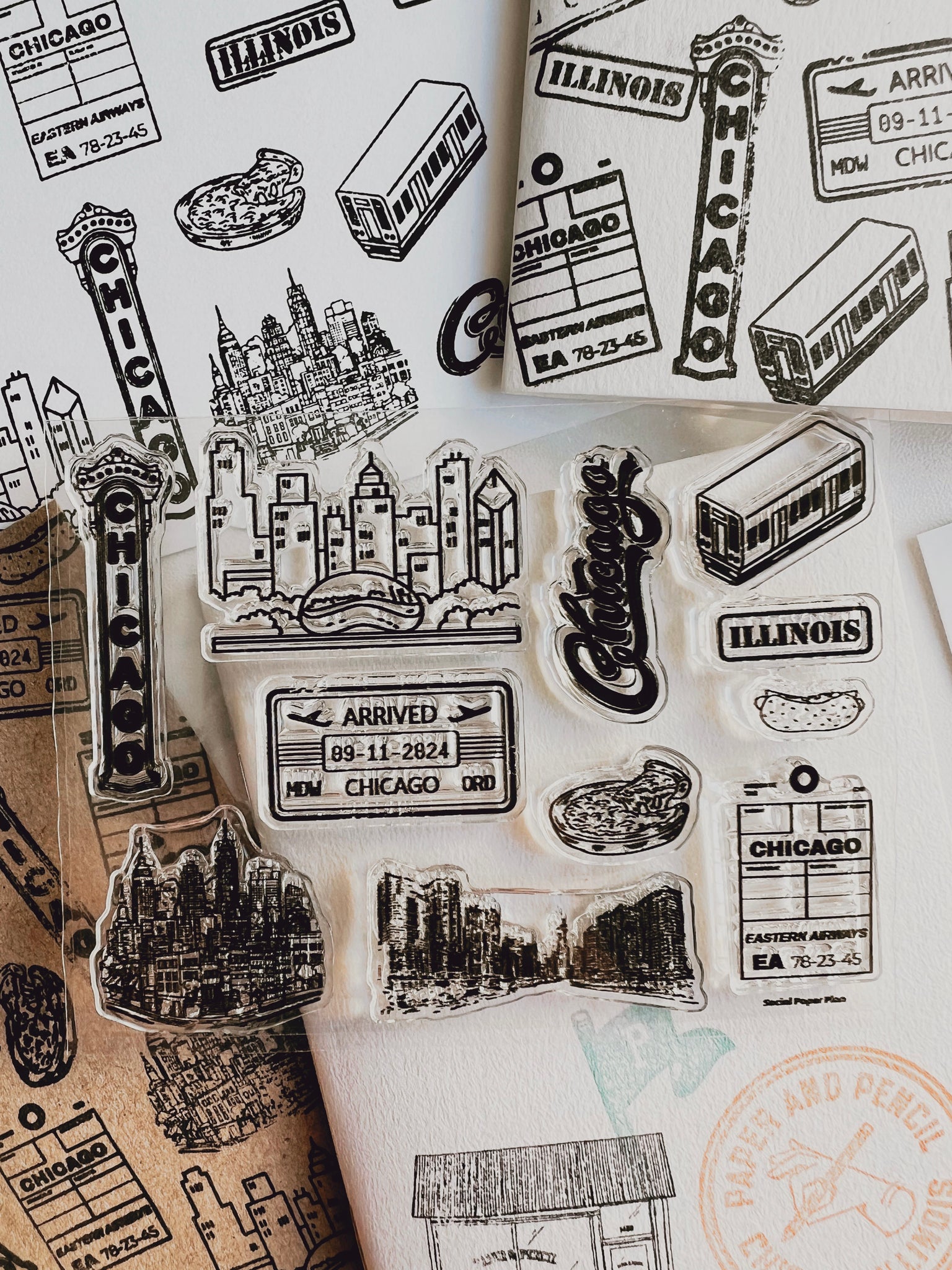 Chicago 3x4 Stamp Set