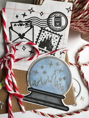 Slow Globe Metal Die (coordinates with snow globe stamp from Magic Mail with Love Stamp Set for ephemera)