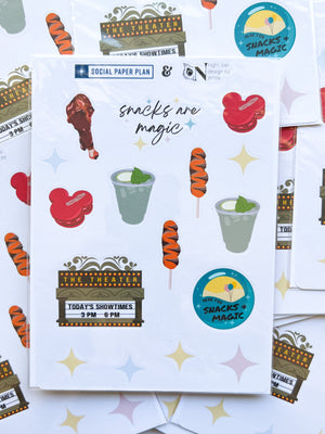 Snacks Are Magic Sticker Sheet