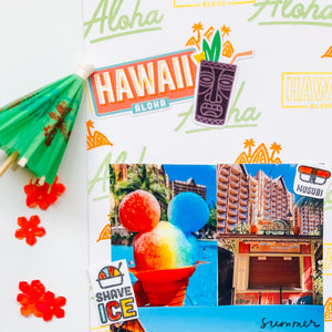 Hawaii vacation, stamp set, Hawaiian vacation, Hawaiian Islands, Stamp set 