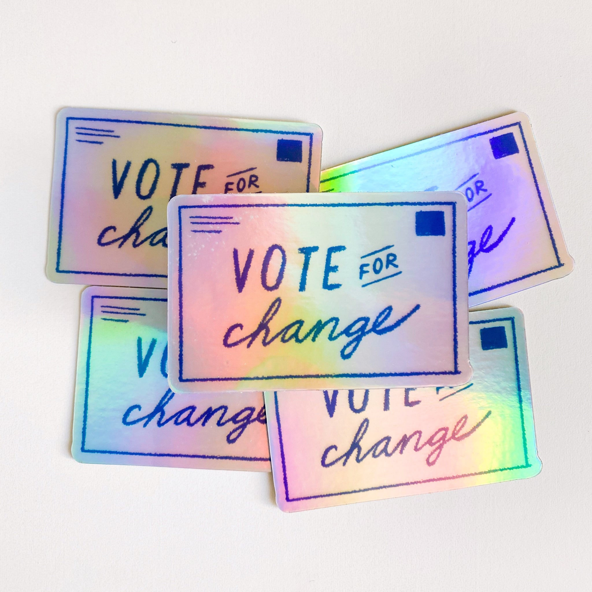 VOTE For CHANGE HALOGRAPHIC Sticker