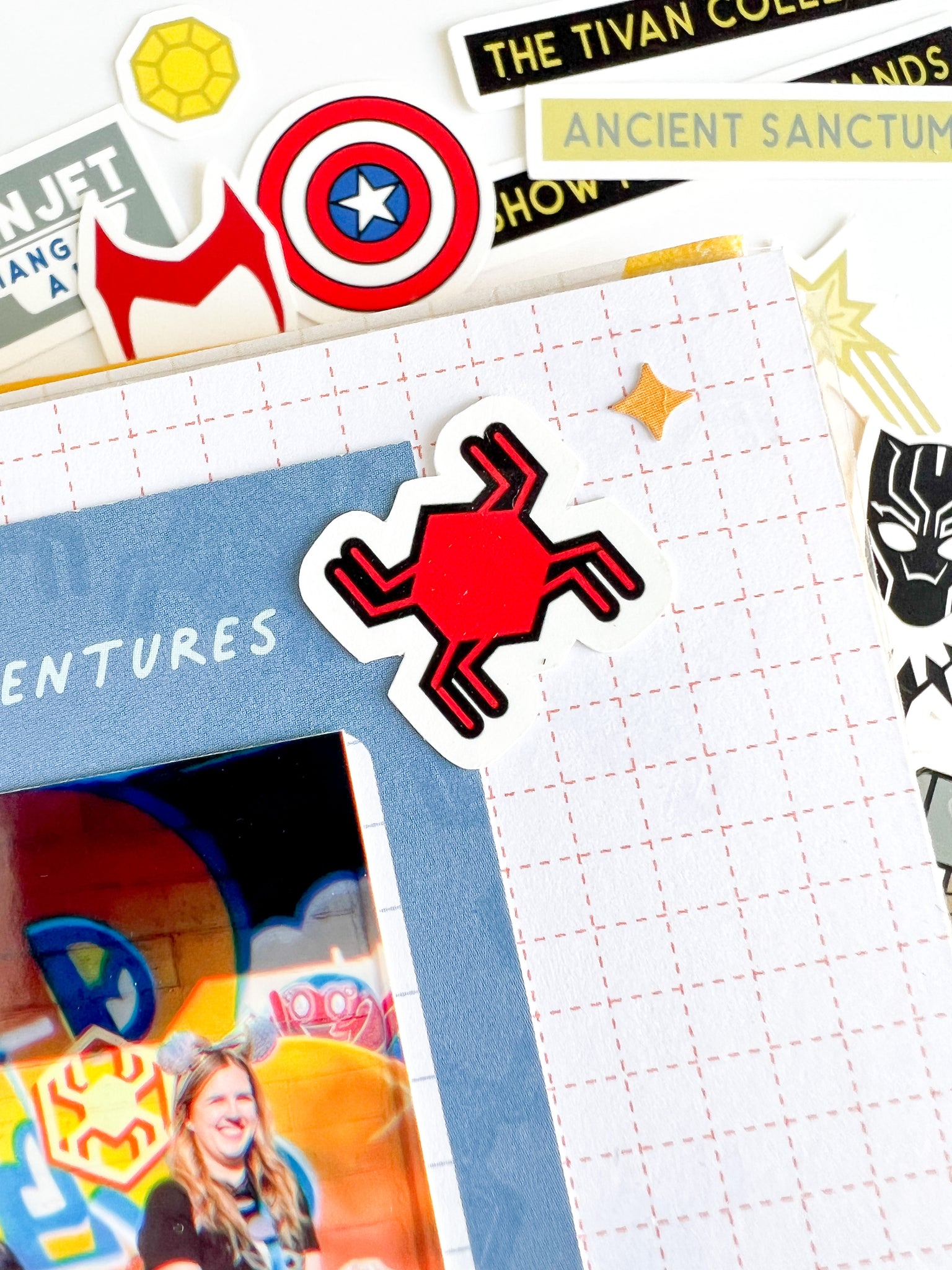 Super heroes, Marvel, Avengers, Avengers campus, Infinity gauntlet, baby groot, Loki, Incredible Hulk, Thor, Antman, Black Widow, Thor's hammer DIY, Guardians of the Galaxy, Mix Tape, Captain America,  Black Panther, California Adventure's Avenger's Campus, Disney Scrapbooking, DIY, Paper crafting, Easy Projects for kids, summer projects for kids, easy summer projects, Dr. Strange