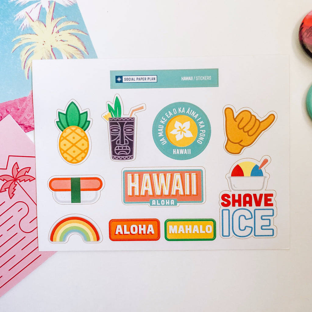 Hawaii Sticker Sheet