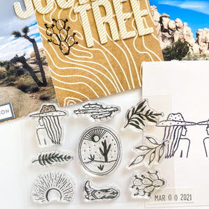 Stamp set, clear stamp set, cactus, cacti plants, desert cactus, for diy handmade cards, memory keeping, planners, memory planning, scrapbooking, paper crafting, crafts with kids, travel journals, travel planner, travelers notebook, and more. 
