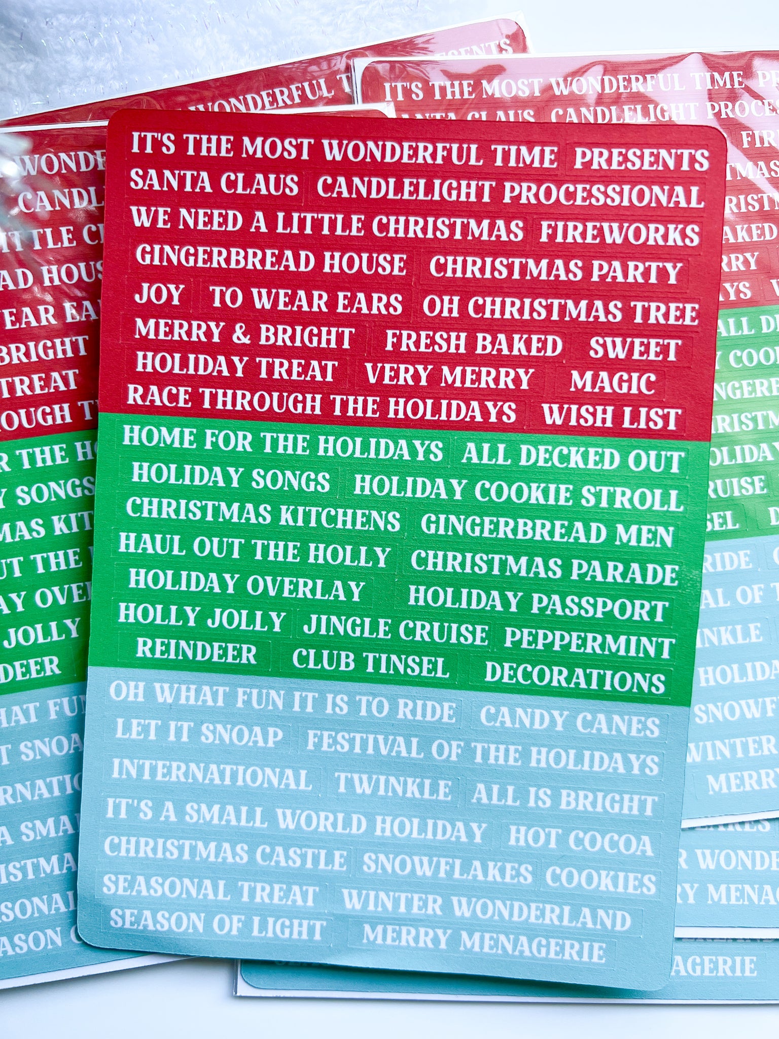 In the Parks Christmas Word Strips Sticker Sheet