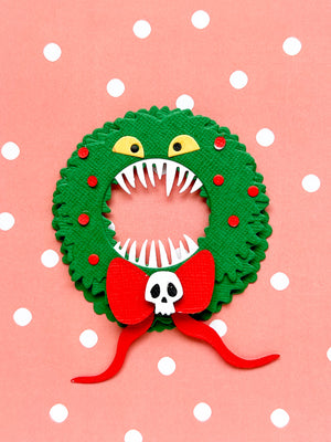 Christmas Wreath That's a Nightmare Die Set  [ephemera]